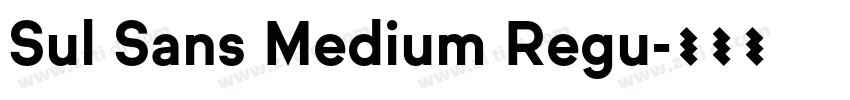 Sul Sans Medium Regu字体转换
